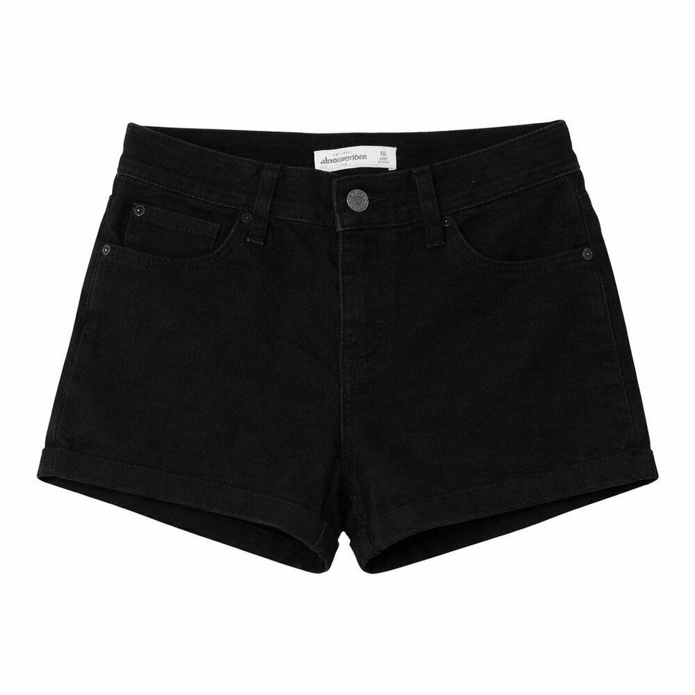 ABERCROMBIE Kids Girl's Black Cuffed Shorts Size 14